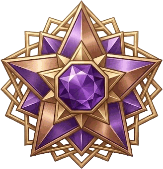 Emblème de Staross, étoile violette et dorée